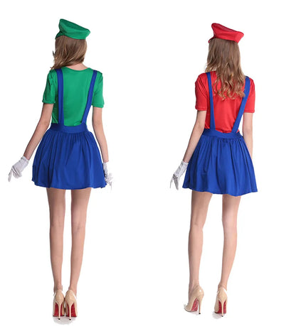 Deluxe Cosplay Men Costume Fancy Super Brothers Luigi Dress Halloween