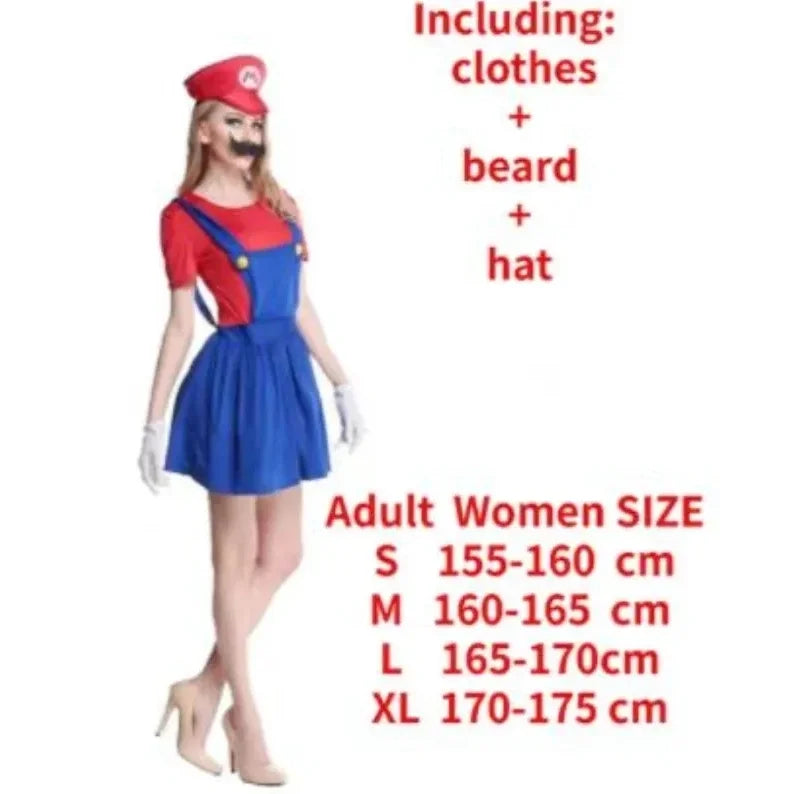 Deluxe Cosplay Men Costume Fancy Super Brothers Luigi Dress Halloween