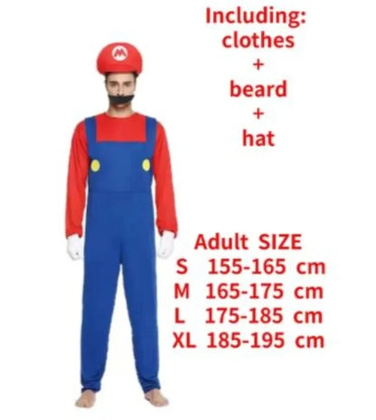 Deluxe Cosplay Men Costume Fancy Super Brothers Luigi Dress Halloween