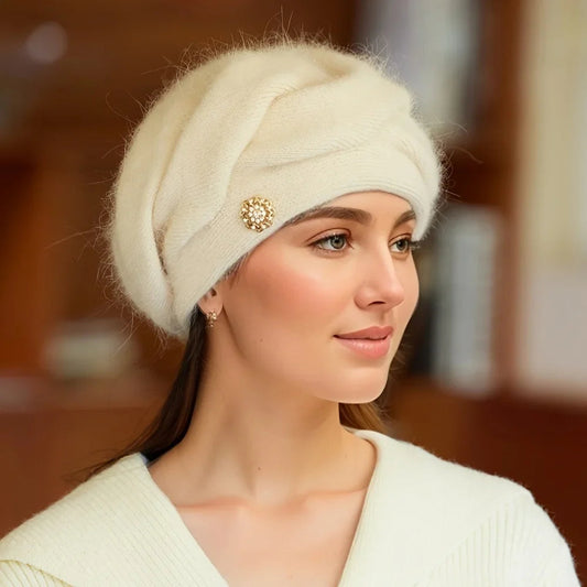 Rabbit Fur Large Circumference Fashion Versatile Hat