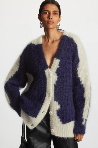 Ethereal New Casual Half-front Fleece Blend Long Sweater