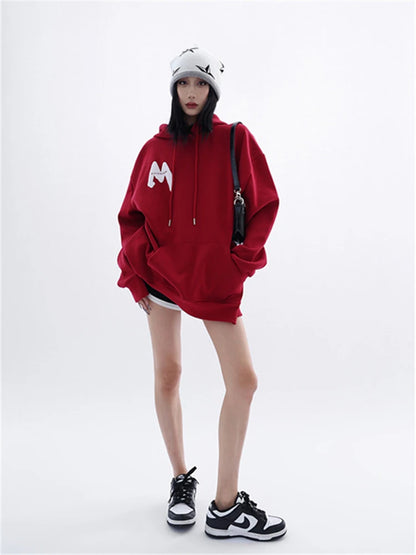 Korean Long Sleeve Hooded Niche Design Loose Casual Hoodie