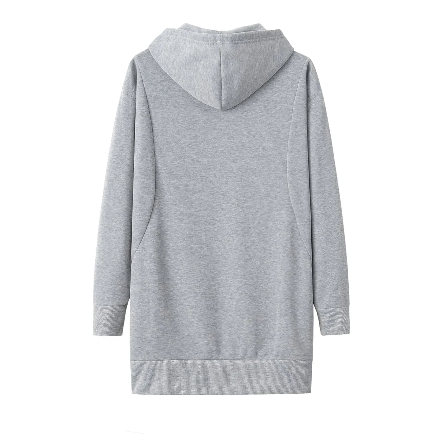 Fashion Trend Ladies Solid Color Loose Long Sleeve Thickened Hoodies