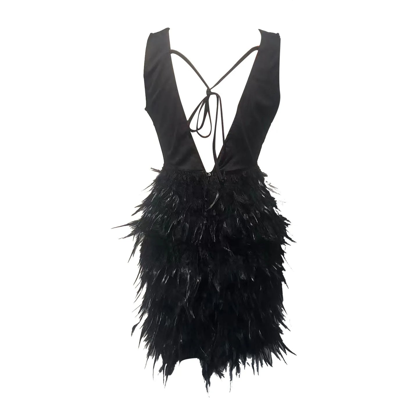 Cold Shoulder Glitter Sequined Lace-Up Deep V-Neck Long-Sleeve Belt Mini Elegant Club Party Vestidos Dress