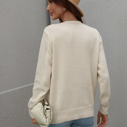 Fashion Women Autumn Winter Coat Warmth Loose Long Sleeve Chic Casual Trendy Cozy Stylish Sweater