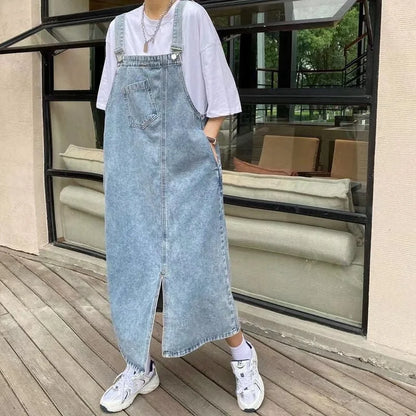 Amy Fashion - Blue Vintage Quality Fashion Denim Jumpsuits Women Pant Woman High Waist Jean