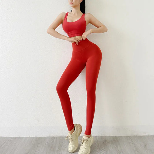 Sexy Naked Feeling High Waist Push Up Stretch Workout Running Gym With Pocket Leggings