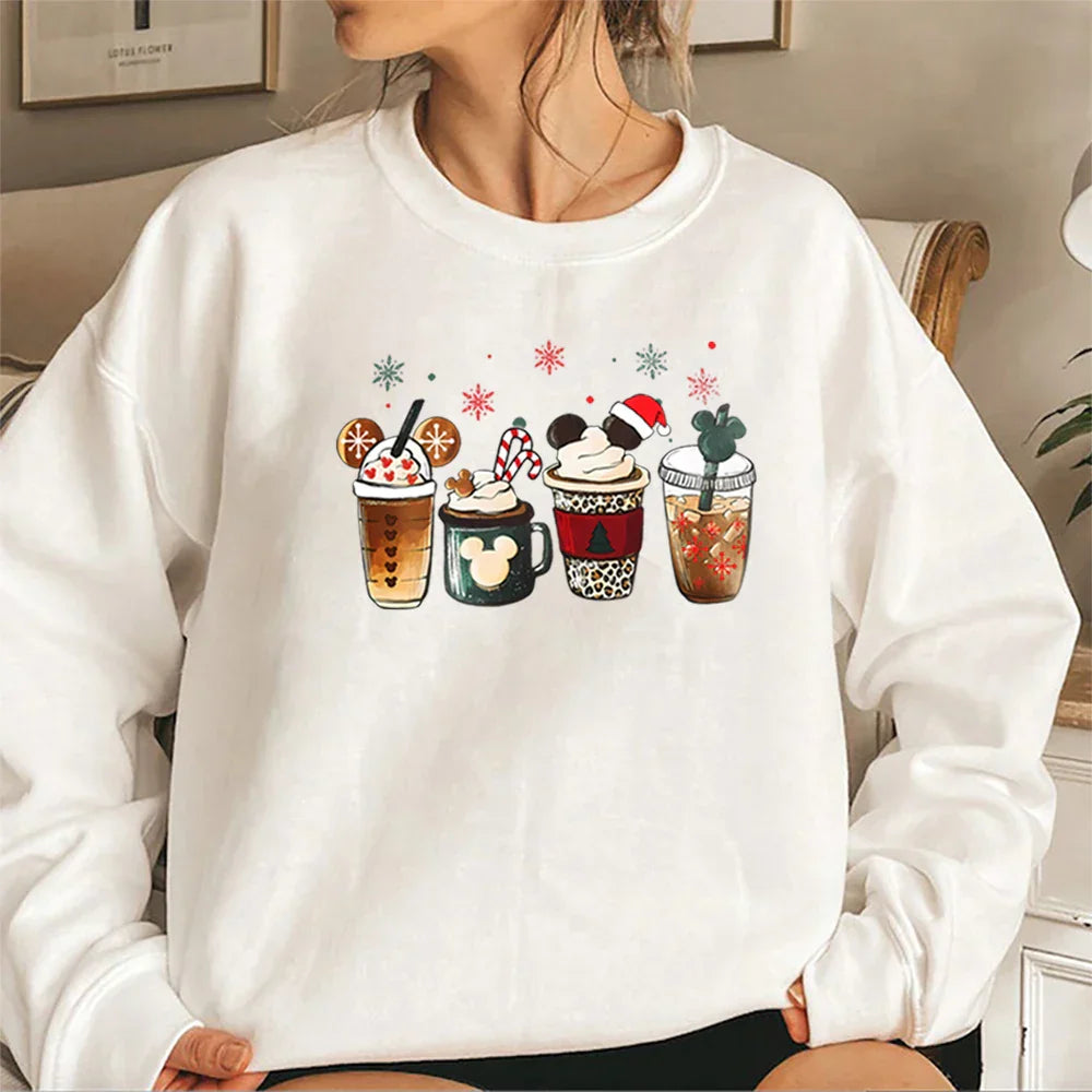 Charming Gingerbread Coffee Magic Kingdom Christmas Hoodie White / S Hoodies-L