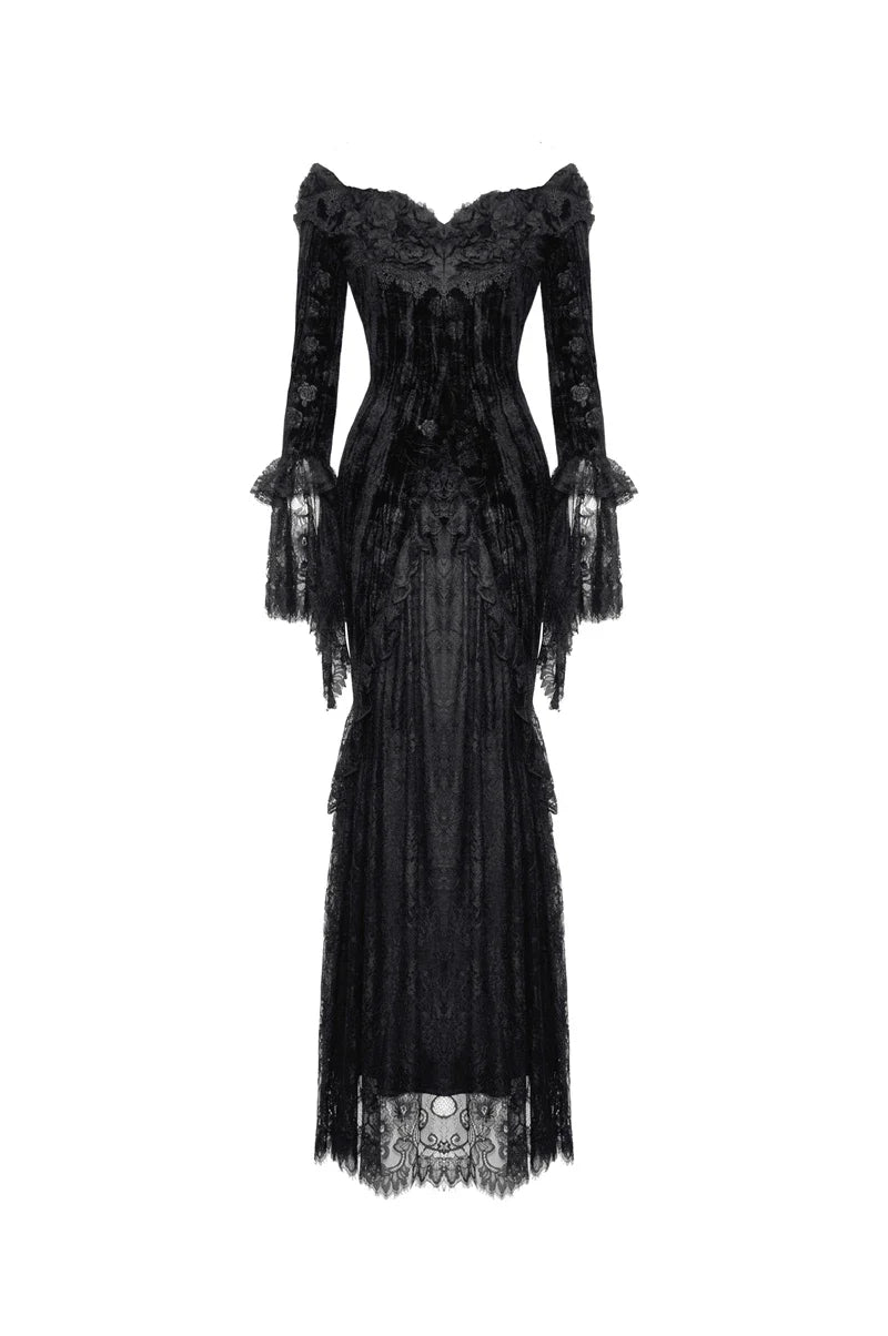 Black Women Mid-Length Dress Style Dark Gothic