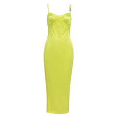 Strappy Sleeveless Midi Striped Bodycon Dress HB76590