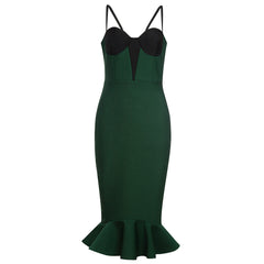 Strappy Sleeveless Midi Fishtail Bandage Dress HB79530
