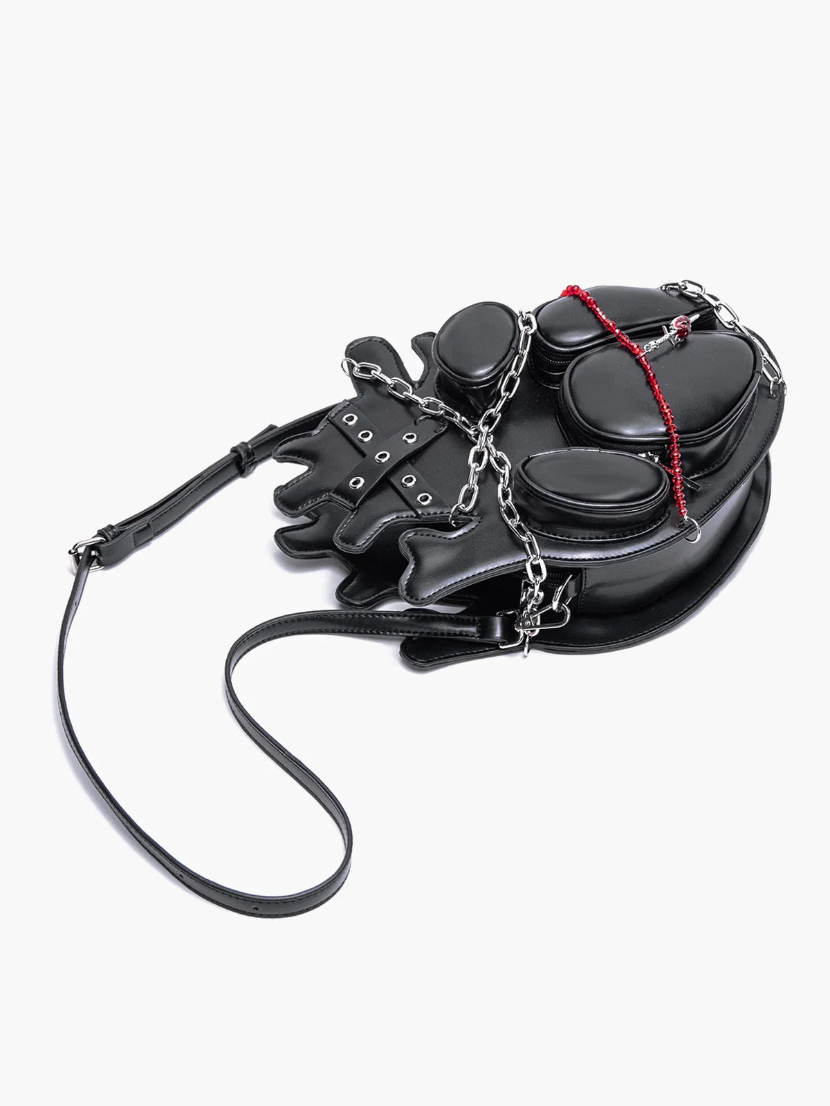 Dark Sexy Heart Style Bag Original Punk Chain Shoulder Metal Binding Gothic