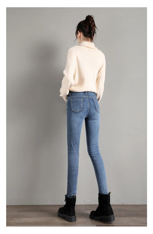 Amy Fashion - High Waist Skinny Korean Casual Stretch Woman Sexy Leggings Trousers Jean
