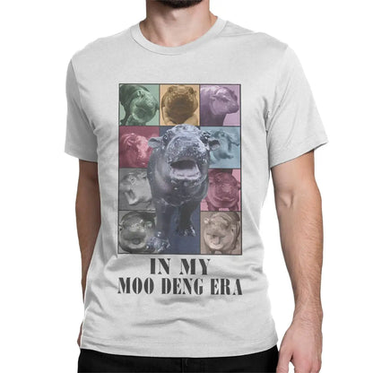 Famous Baby Pigmy Hippo Cotton O Neck Funny Meme Short Sleeve T-Shirt Men Moo Deng