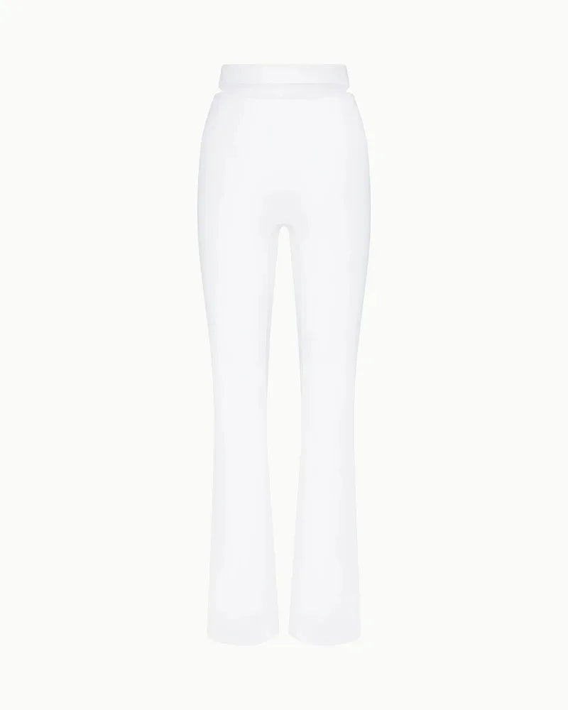 Sleek Stretch Cutout Foldover Trouser