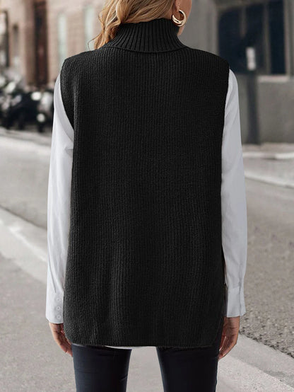 Knitted Vest New Fashion Winter Autumn Loose Fit Sleeveless Sweater