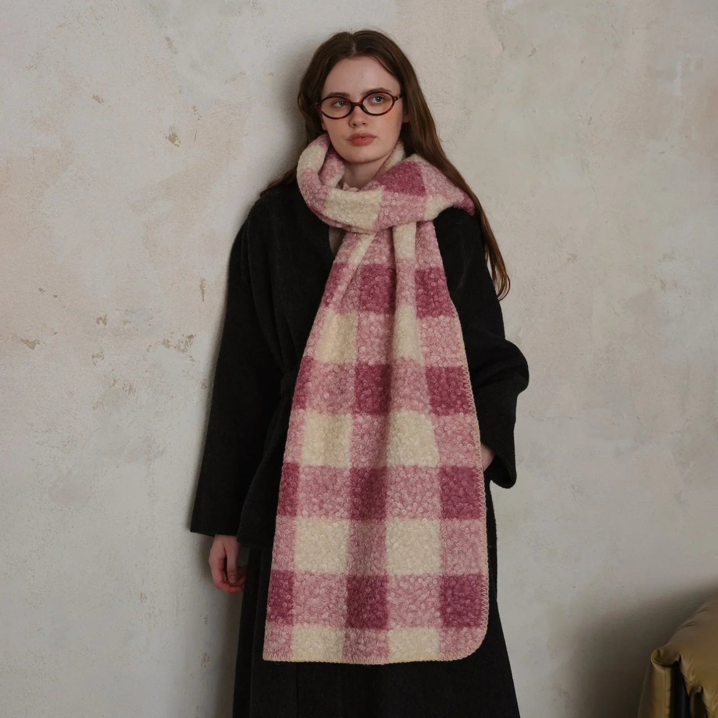 Scottish Woolen Plaid Scarf for Women - Autumn/Winter Shawl