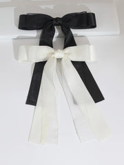 Mesh Ribbon Back Head Top Clip - Retro Christmas Hair Accessory Accessories-L