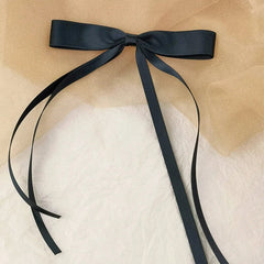 Sweet Solid Color Head Bow Headdress - Christmas Hair Accessory Black Accessories-L