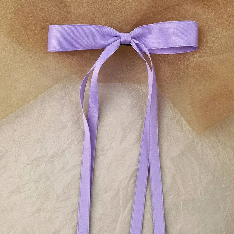Sweet Solid Color Head Bow Headdress - Christmas Hair Accessory Purple Accessories-L