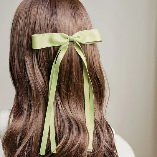 Sweet Solid Color Head Bow Headdress - Christmas Hair Accessory