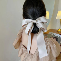Korean Fabric Big Ribbon Back Head Headdress - Christmas Hair Accessory Accessories-L