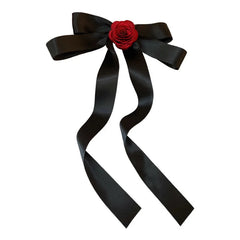 Rose Blossom Ribbon Spring Clip Hair Accessory Accessories-L