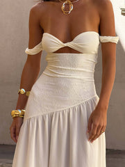 MUAII MAXI DRESS IVORY