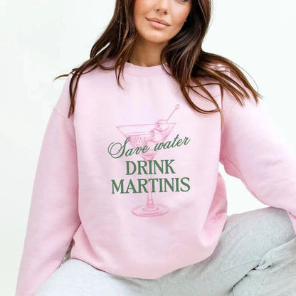 Martini Save Water Dirty Cocktail Funny Tini Time Christmas Hoodie