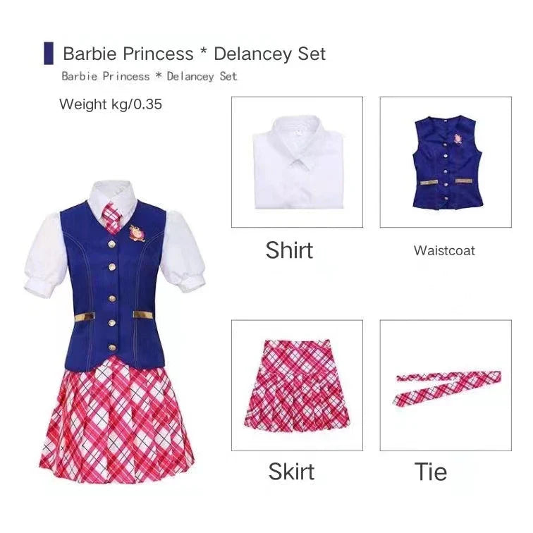 Carnival Costume Party Princess Skirt Top Uniform Barbie School Halloween