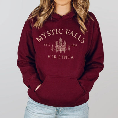 Mystic Falls Salvatores Vampire Fan Unisex Long Sleeve Christmas Hoodie