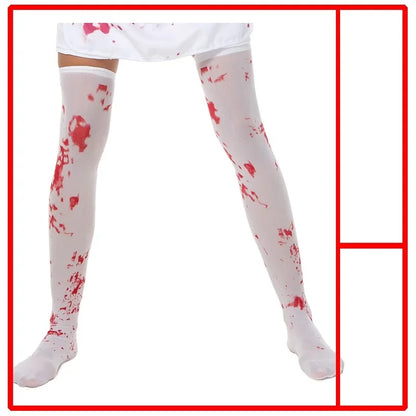 Costume Zombie White Mary Halloween Rose Demon Nurse Bloody Cosplay