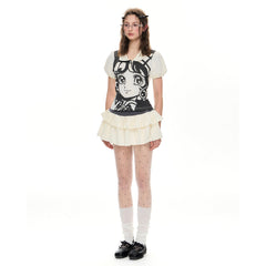 Anime-Inspired Polo & Pleated Skirt Set