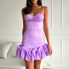 Pleated skirt dress short