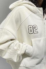 Street oversize style embroidered hoodie