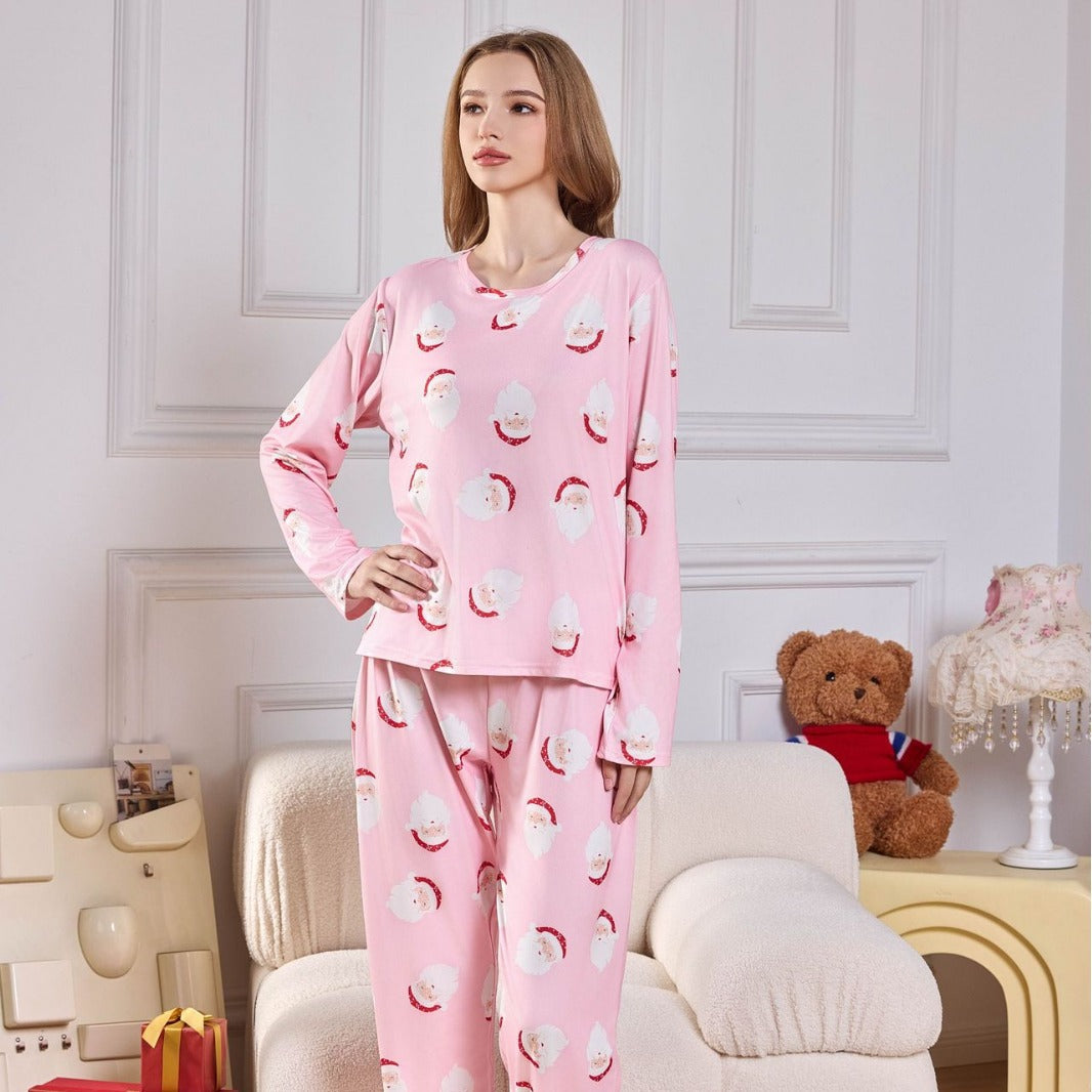 Christmas New Year Milk Silk Two-Piece Homewear Suit