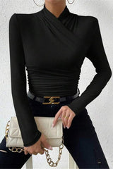 Slim Fit Versatile Pleated T-shirt