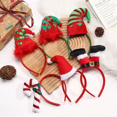 Christmas Cartoon Elf Hat Kids Adult Party Hair Accessory