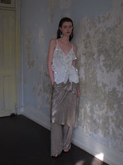 Sequin Embellished Sheer Overlay Dress