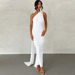 Halterneck Sleeveless Open Back Dress
