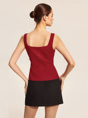 Suit Three-Dimensional Waist Sleeveless Vest Skirt