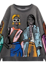 Printed casual sweatshirt