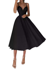 Suspender Swing Midi Dress