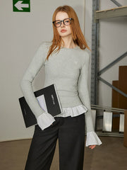 Fake Two-piece Long Sleeve T-shirt