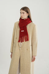 Woven Fringe Wool Blend Christmas Scarf