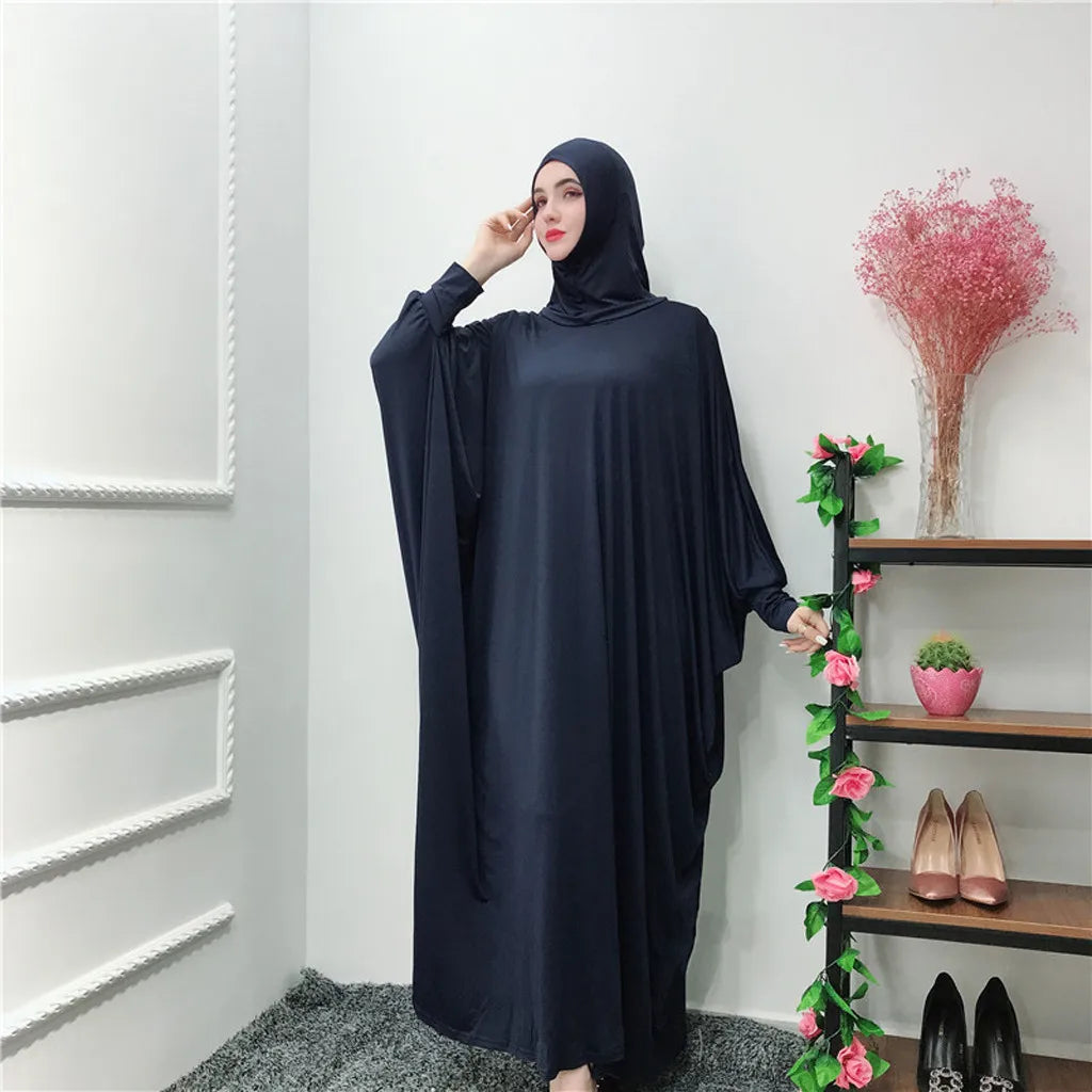 Ramadan Muslim Prayer Hijab Garment Fashion Hooded Abaya Full Cover Long Sleeve Islam Dubai Modest Robe Dress