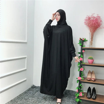 Ramadan Muslim Prayer Hijab Garment Fashion Hooded Abaya Full Cover Long Sleeve Islam Dubai Modest Robe Dress