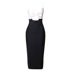 Strappy Sleeveless Midi Cut Out Bandage Dress PZL3010
