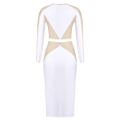 Round Neck Long Sleeve Splicing Bandage Set PZL3012