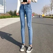 Amy Fashion - Quality Stretch Skinny Slim Fit Y2K Ripped Tight Denim Jean